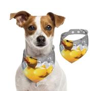 Bandana pour chien en forme de canard à bulles - Écharpe réglable pour animaux domestiques - Bandana lavable double face en coton - Écharpe triangulaire pour chien et chat - Accessoires de costume
