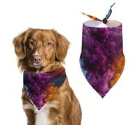Bandana pour chien et chat Motif abstrait coloré Violet Orange
