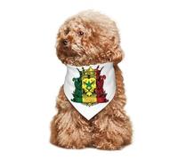 Bandana pour Chien et Chat Motif Lion avec Drapeau du Sénégal, écharpe d'été pour Petits, Moyens et Grands Chiens, Respirant, Doux et Confortable, 30 x 70 cm