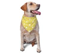 Bandana pour Chien Étoiles Jaunes À Paillettes Écharpe Triangulaire | Animaux de Compagnie Triangle Dog Scarf chat Bandana Pets Pour Petit Moyen Grand