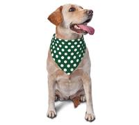 Bandana pour Chien Forests Green Polka Dot Print Décorer Triangle Dog Scarf Animaux De Compagnie Écharpe Triangulaire pour Petit Moyen Grand Party Dress Up