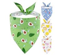 Bandana pour chien fruit - Bavoirs triangulaires pour animaux de compagnie : foulard coloré imprimé dessin animé pour chiens et grandes races