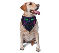 Bandana pour Chien Futurism Cats Warrior Print Bavoirs Triangulaires Animaux De Compagnie Écharpe Triangulaire Birthday Party Bandana Pets pour Accessoires Séances Photo 30X70Cm