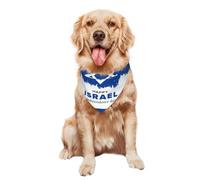 Bandana pour Chien Happy Israel Independence Day Animaux De Compagnie Écharpe Triangulaire Birthday Party Triangle Dog Scarf pour Petit Moyen Grand Chiens Chats Chiot 30X70Cm