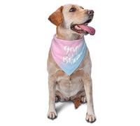 Bandana pour Chien He Or She What Will It Be Bavoirs pour Chien Birthday Party Triangle Dog Scarf Animaux De Compagnie Écharpe Triangulaire pour Petit Moyen Grand Séances Photo 30X70Cm