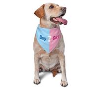Bandana pour Chien He Or She What Will It Be? Bavoirs Triangulaires Animaux De Compagnie Écharpe Triangulaire Décorer Triangle Dog Scarf pour Petit Moyen Grand Séances Photo 30X70Cm