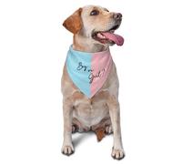 Bandana pour Chien He Or She What Will It Be? Écharpe Triangulaire Animaux De Compagnie Bavoirs Triangulaires Respirant Triangle Dog Scarf pour Chiens Chats Chiot Party Dress Up 30X70Cm