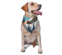 Bandana pour chien, illustration de science-fiction avec impression complète, bandana réglable et respirant pour chiens de petite, moyenne et grande taille, accessoire de costume de jour de