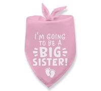 Bandana pour chien « I'm Going to Be a Big Sister » - Annonce de grossesse pour chien - Annonce de grossesse - Révélation du sexe - Annonce de bébé - Écharpe pour chats et chiens de petite et moyenne