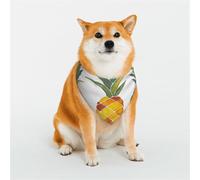 Bandana pour chien imprimé ananas coloré - Bavoirs lavables - Écharpe pour chien - Écharpe classique imprimée lavable pour chiens et chats