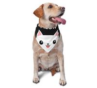 Bandana pour Chien imprimé Chat Miaou, 1 Paquet, écharpe Triangulaire Lavable, Bavoir réglable, Mouchoir pour Grands Chiens Neutres