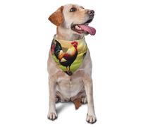 Bandana pour Chien imprimé Coq du Matin de la Ferme de Campagne, écharpe Triangulaire réglable, Bavoir pour Animal de Compagnie, Foulard pour Chat, Lavable pour Chiot, pour Anniversaire, fête de vaca