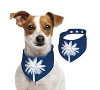 Bandana pour chien imprimé drapeau de la Caroline du Sud - Écharpe réglable en coton pour chien pour les vacances et l'extérieur
