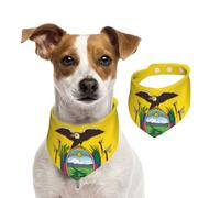 Bandana pour chien imprimé drapeau de l'Équateur - Écharpe réglable en coton pour chien pour les vacances et l'extérieur