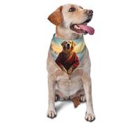 Bandana pour Chien imprimé Golden Retriever en méditation, écharpe Triangulaire réglable, Bavoir pour Animal de Compagnie, Foulard pour Chat, Lavable pour Chiot, pour Anniversaire, fête de Vacances