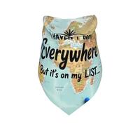 Bandana pour Chien imprimé « Je n'ai Pas été Partout, mais C'est sur ma liste », 1 Paquet, écharpe Triangulaire de qualité supérieure, Lavable, Accessoires pour Animaux de Compagnie d'anniversaire po
