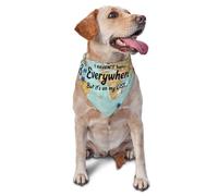 Bandana pour Chien imprimé « Je n'ai Pas été Partout, mais C'est sur ma liste », Lot de 1, écharpe Triangulaire, Bavoir d'anniversaire Lavable et réglable, Mouchoir pour Grands Chiens Neutres