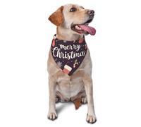 Bandana pour Chien imprimé Joyeux Noël, écharpe Triangulaire réglable, Bavoir pour Animal de Compagnie, Foulard pour Chat, Foulard Lavable pour Chiot, pour Anniversaire, fête de Vacances