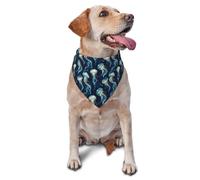 Bandana pour Chien imprimé méduse Verte, Ajustable, Mignon, Chat, Chien, Foulard, Bavoir Triangulaire, écharpe, Mouchoir, Accessoires