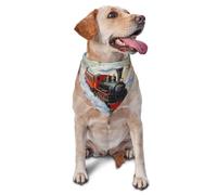 Bandana pour Chien imprimé montgolfière, Motif Train de Dessin animé, écharpe Triangulaire réglable, Bavoir pour Animal de Compagnie, Foulard pour Chat, Lavable pour Chiot, pour Anniversaire, fête de
