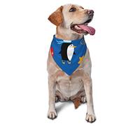 Bandana pour chien imprimé pingouin tortue - Accessoire pour animaux de compagnie de petite, moyenne et grande taille