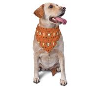Bandana pour Chien imprimé tête de Mort de chèvre Orange, Ajustable, Mignon, pour Chat et Chien, Foulard Triangulaire, Bavoir, écharpe, Mouchoir, Accessoires