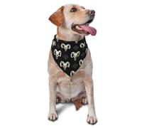 Bandana pour Chien imprimé tête de Mort de chèvre Vintage, Ajustable, Mignon, pour Chat et Chien, Foulard Triangulaire, Bavoir, écharpe, Mouchoir, Accessoires