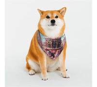 Bandana pour Chien imprimé « Univers de Contes de fées et Bonbons délicieux », Bandana Triangulaire Ajustable pour Chiens et Chats - Grande Taille