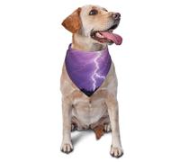 Bandana pour Chien imprimé Violet Orage, écharpe Triangulaire réglable, Bavoir pour Animal de Compagnie, Foulard pour Chat, Foulard Lavable pour Chiot, pour Anniversaire, fête de Vacances