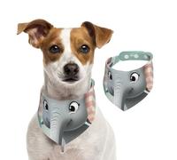 Bandana pour chien - Joli éléphant - Réglable - Lavable - Double face - Coton - Triangle - Écharpe pour chien et chat - Accessoires de costume pour chiot - Taille M