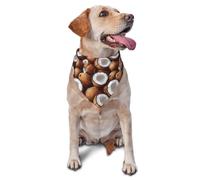 Bandana pour Chien Joli Imprimé Lumineux De Noix De Coco Triangle pour Animaux De Compagnie Unique Bandana Chien Collier, pour Petite, Moyenne Et Grande Taille, Chats, Photo Prises, 70x30cm
