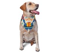 Bandana pour Chien Joyeux Noël Trois Pères Noël Triangulaire pour Animaux Classiques Bavoirs pour Chien, pour Petite, Moyenne Et Grande Taille, Chats, Photo Prises, 70x30cm