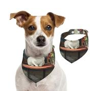 Bandana pour chien lapin blanc pour chiens de petite, moyenne et grande taille, foulard triangle pour fille ou garçon