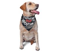 Bandana pour Chien L'Échec n'est Pas Une Option Triangle pour Animaux De Compagnie Unique Écharpe pour Le Cou, pour Petite, Moyenne Et Grande Taille, Fêtes, Photo Prises, 70x30cm