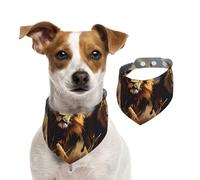 Bandana pour chien lion en cours d'exécution - Écharpe lavable pour chien de petite et grande taille pour fille ou garçon, accessoires pour animaux de compagnie
