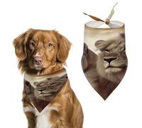 Bandana pour chien lion et lionne africain - Joli foulard en coton doux lavable au quotidien - Durable - Triangle réversible - Convient pour les chiens et chats de petite, moyenne et grande taille