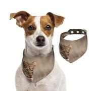 Bandana pour chien Lionne avec ourson - Écharpe réglable pour animaux de compagnie - Bandana lavable double face en coton pour animaux de compagnie - Écharpe triangulaire pour chien et chat