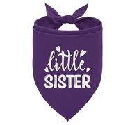 Bandana pour chien Little Sister, chemise pour petite sœur, accessoires de révélation de sexe, bavoirs Trianale pour annonce d'animaux de compagnie, bandana pour chiens de petite et moyenne taille