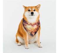 Bandana pour chien - Magnifique écharpe feu d'artifice réglable pour animaux de compagnie - Bandana triangulaire doux et respirant pour chats de petite, moyenne et grande taille