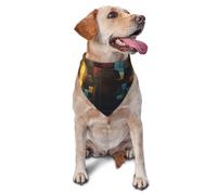 Bandana pour chien, maison de brique, respirant, réglable et lavable, en polyester pour chiens et chats de petite, moyenne et grande taille, accessoire de mode et accessoire photo doux au quotidien