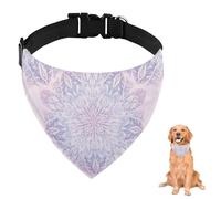 Bandana pour chien mandala rose pastel avec sangle réglable et anneau en D pour animal domestique, bavoirs triangulaires pour animaux domestiques, accessoires pour chiots, chiens, chats, décoration