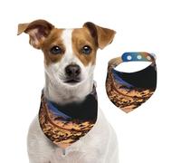 Bandana pour chien Mauna Kea Summit Sunset - Écharpe réglable pour animaux de compagnie - Bandana lavable double face en coton pour animaux de compagnie - Écharpe triangulaire pour chien et chat