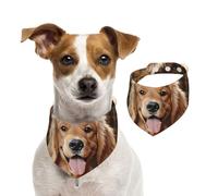 Bandana pour chien mignon Golden Retriever - Écharpe réglable pour animaux de compagnie - Bandana lavable double face en coton - Triangle - Pour chiens et chats - Accessoires de costume pour chiot