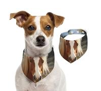 Bandana pour chien mignon marron cheval écharpe réglable pour animaux de compagnie bandanas lavables double face en coton triangle bavoir pour chiens chats écharpes pour chiot accessoires de costume