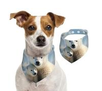 Bandana pour chien mignon ours polaire écharpe réglable pour animaux de compagnie bandana lavable double face en coton triangle bavoir pour chiens chats écharpes pour chiot accessoires de costume