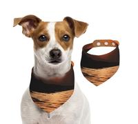 Bandana pour chien Montagne et eau au coucher du soleil - Écharpe réglable pour animaux domestiques - Bandana lavable double face en coton - Triangle - Écharpe pour chien et chat - Accessoires de