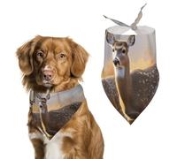 Bandana pour chien motif cerf mignon pour nourrir et toiletter, bavoirs triangulaires lavables pour animaux domestiques pour chats et chiens