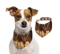 Bandana pour chien - Motif chameaux égyptiens - Réglable - Lavable - Double face - En coton - Triangle - Pour chiens et chats - Accessoires de costume pour chiot - Taille M