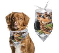Bandana pour chien Motif girafe Breaking The Wall Large : 70 x 30 cm