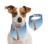 Bandana pour chien, motif girafe, écharpe réglable pour animaux de compagnie, bandanas lavables double face pour animaux de compagnie, foulard triangulaire en coton pour chien, écharpes pour chats